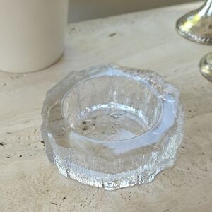 Vintage Glass Dish By Tapio Wirkkala For Iittala Aslak